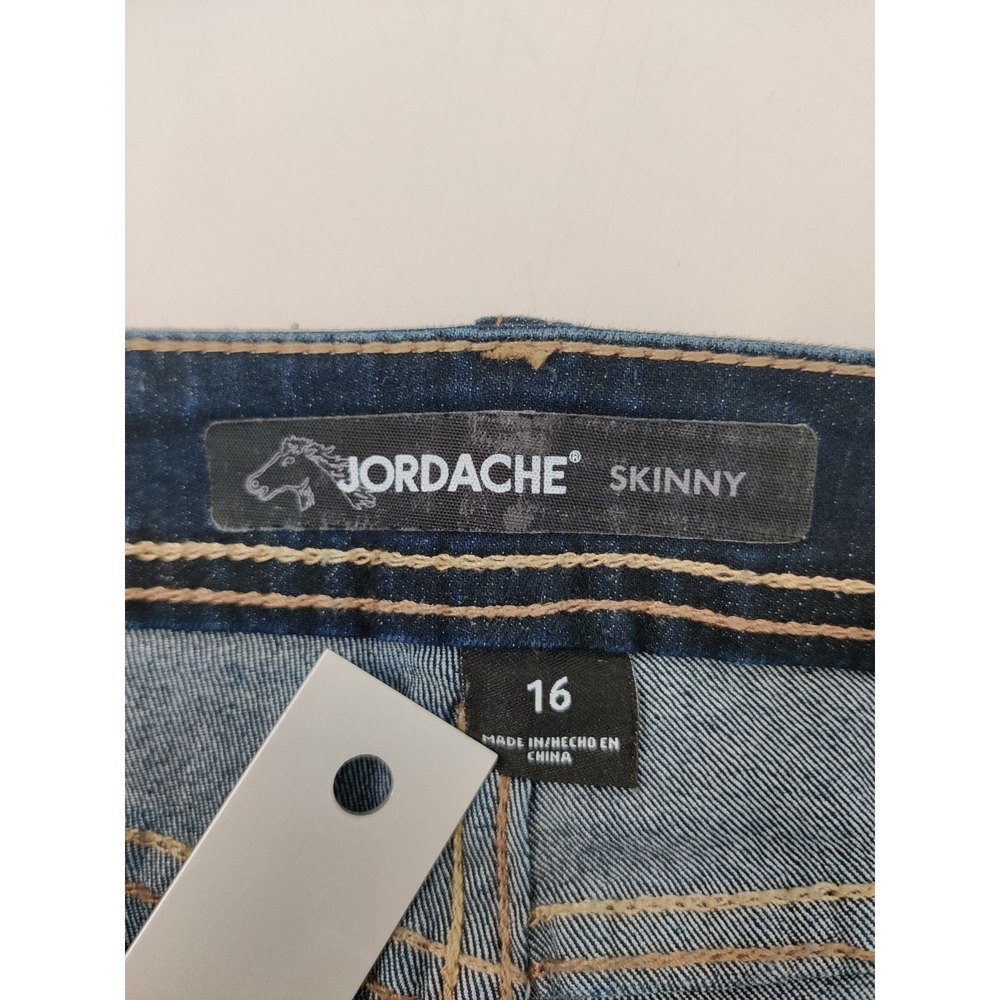 Jordache Skinny Jeans‎ Dark Wash Women's Size 16 Stretch Denim Pants - Picture 3 of 8